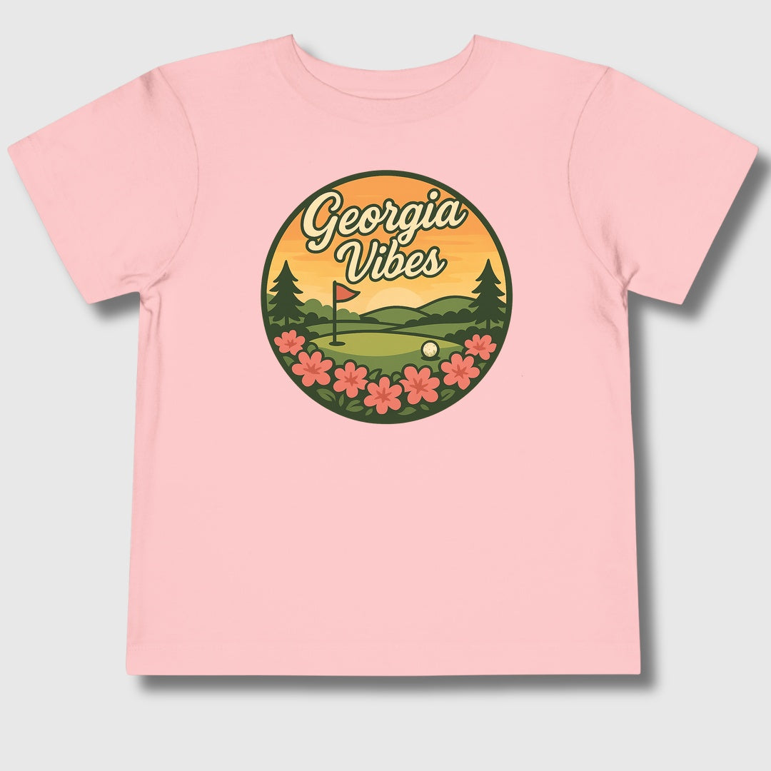 Golf Vibes - Georgia Azalea Edition - Toddler Golf T-Shirt in Light Pink