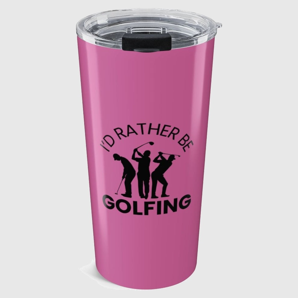 I'd Rather Be Golfing - 20oz Tumbler in Light Pink