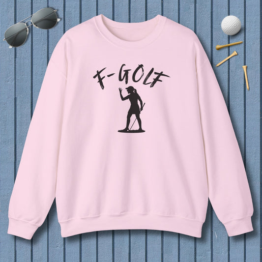 F-Golf (Female) - Adult Golf Sweatshirt in Light Pink