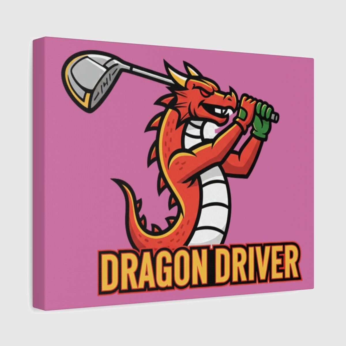 Dragon Driver - Canvas Wall Art - Light Pink - 11×14 - front