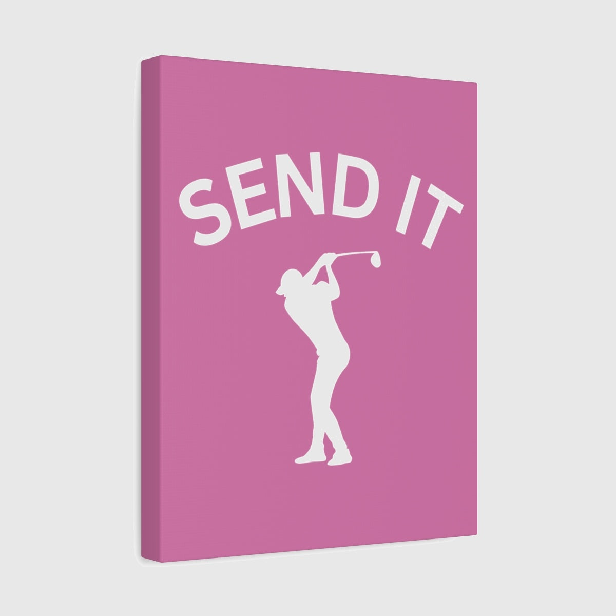 SEND IT (Male) - Canvas Wall Art - Light Pink - 11×14 - front