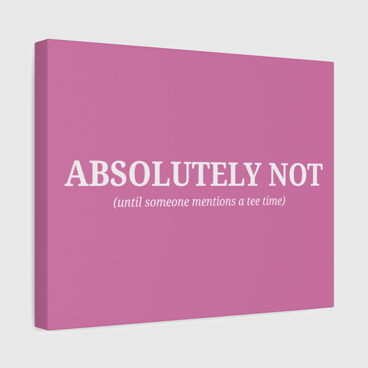 ABSOLUTELY NOT - Canvas Wall Art - Light Pink - 11×14 - front