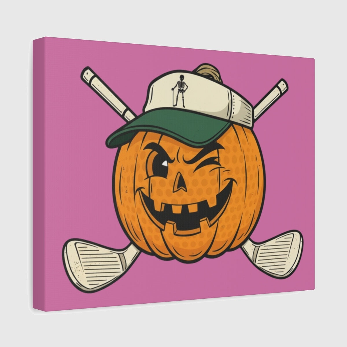 Golf or Gourd - Canvas Wall Art - Light Pink - 11×14 - front