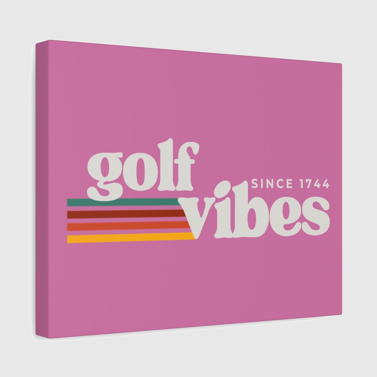 Golf Vibes - Canvas Wall Art - Light Pink - 11×14 - front