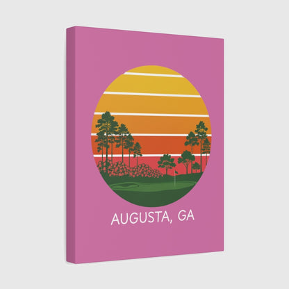 Retro Sunset - Augusta - Canvas Wall Art - Light Pink - 11×14 - front