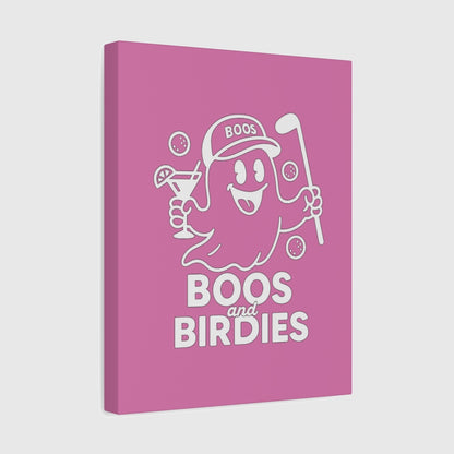 Boos and Birdies - Canvas Wall Art - Light Pink - 11×14 - front