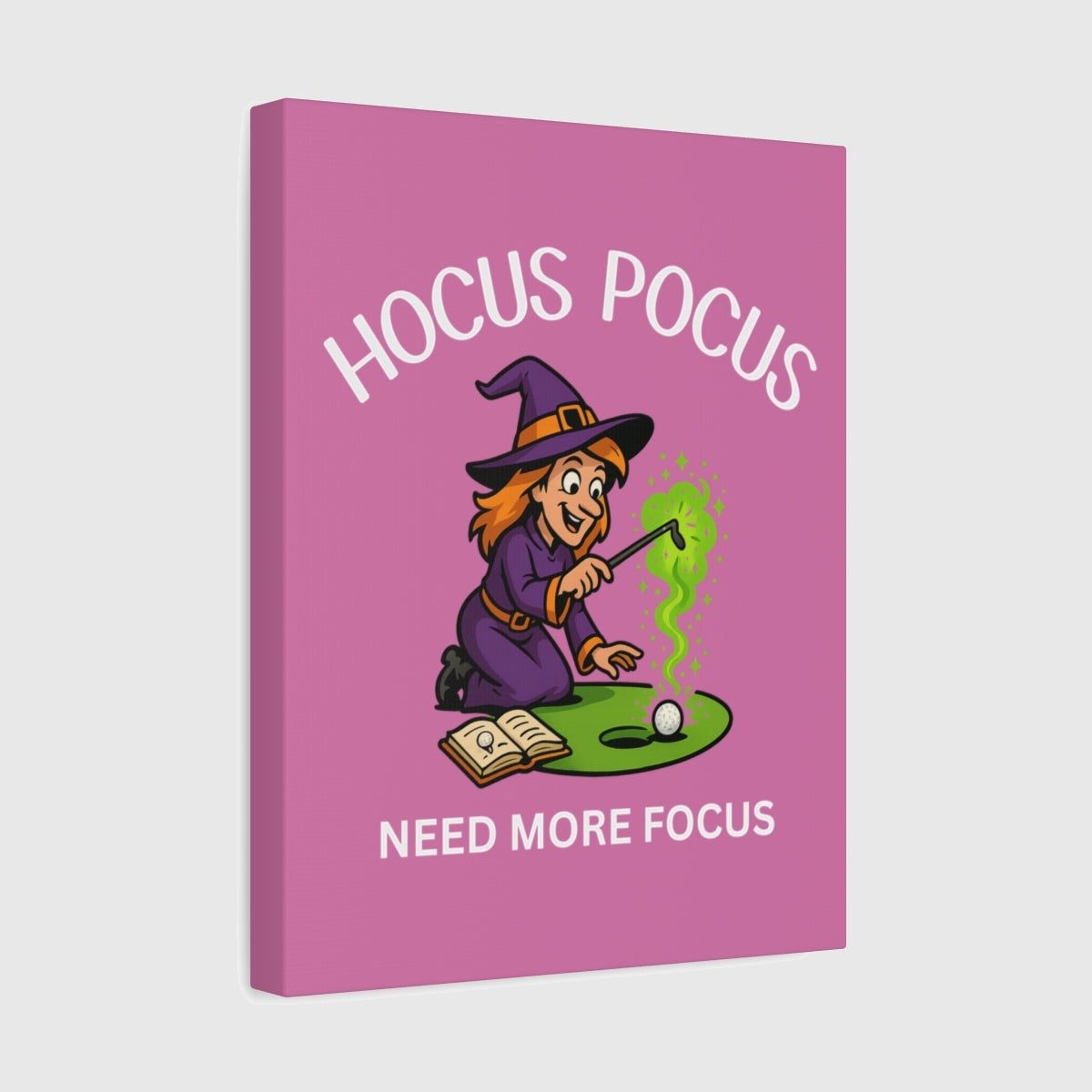 Hocus Pocus, Need More Focus - Canvas Wall Art - Light Pink - 11×14 - front