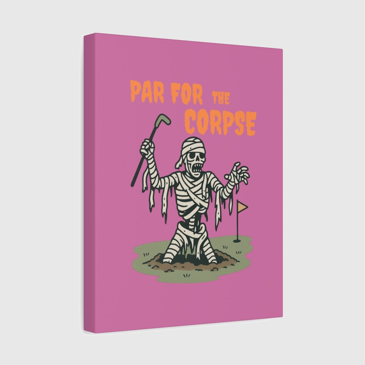 Par for the Corpse - Canvas Wall Art - Light Pink - 11×14 - front