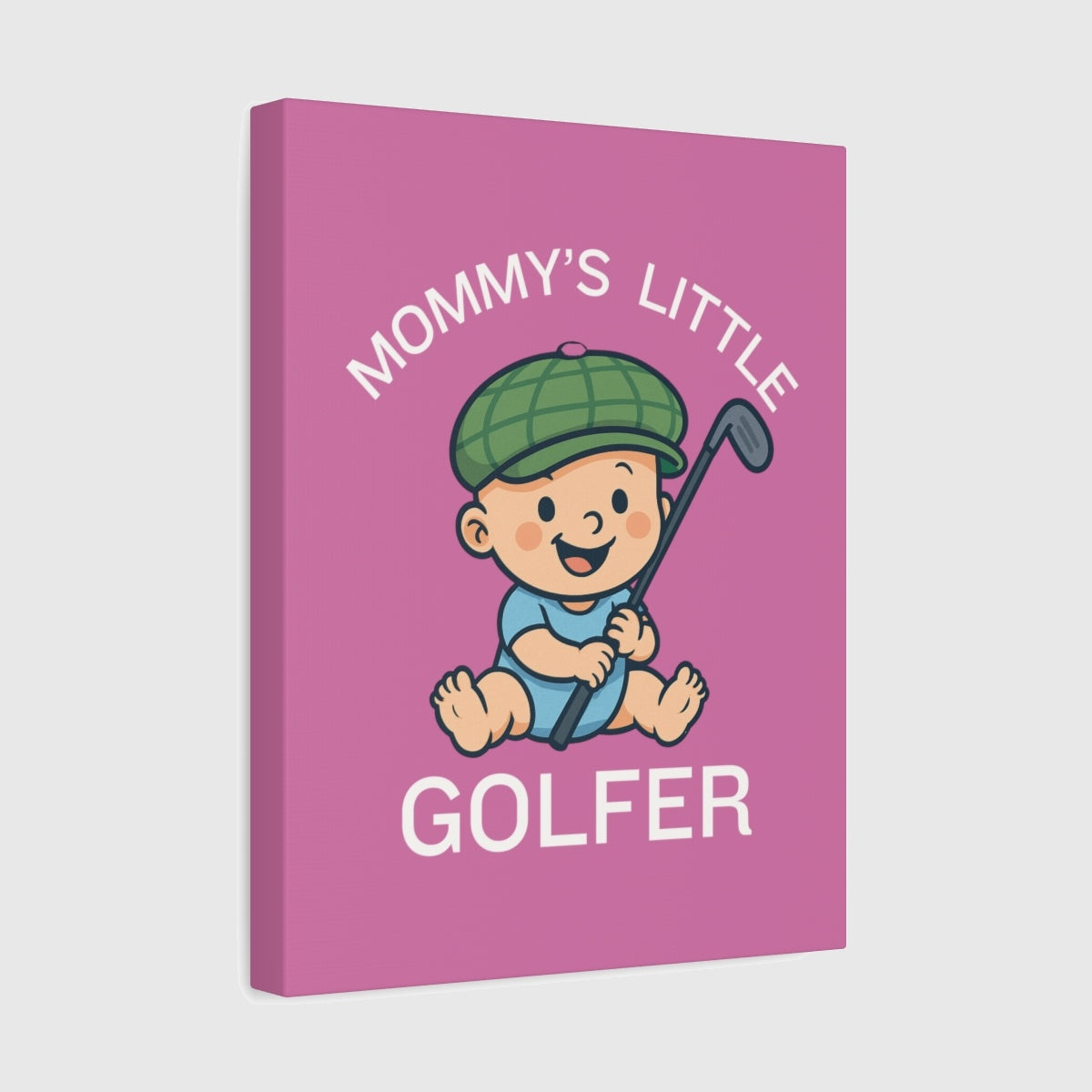 Mommy's Little Golfer - Canvas Wall Art - Light Pink - 11×14 - front