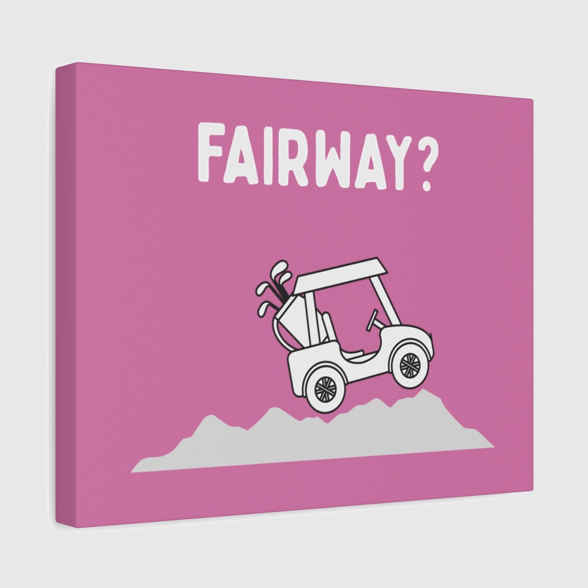 Fairway? - Canvas Wall Art - Light Pink - 11×14 - front