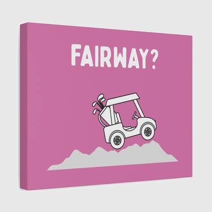 Fairway? - Canvas Wall Art - Light Pink - 11×14 - front