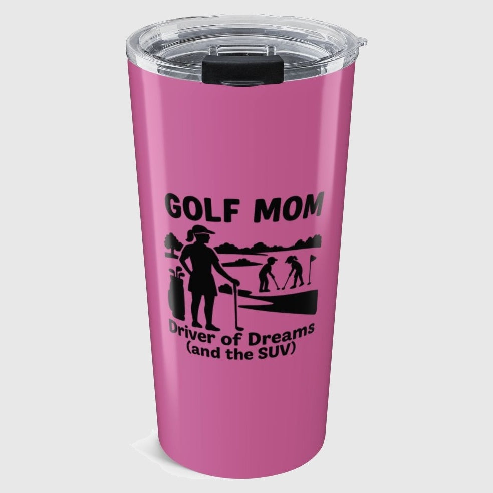 Golf Mom - 20oz Tumbler in Light Pink