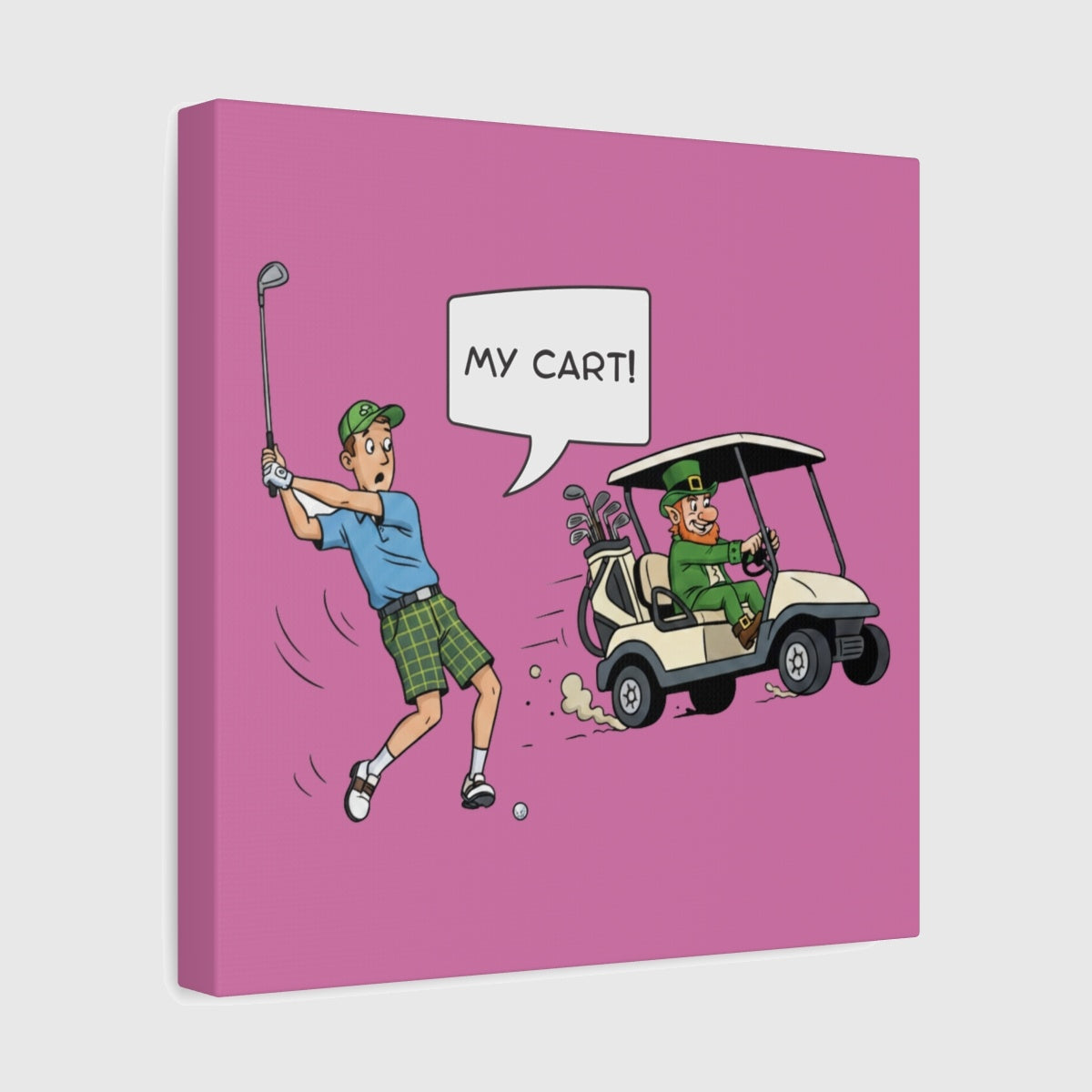 My Cart! - Canvas Wall Art - Light Pink - 12×12 - front