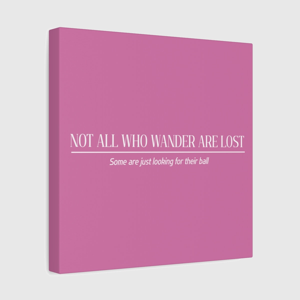 Not All Who Wander Are Lost - Canvas Wall Art - Light Pink - 12×12 - front