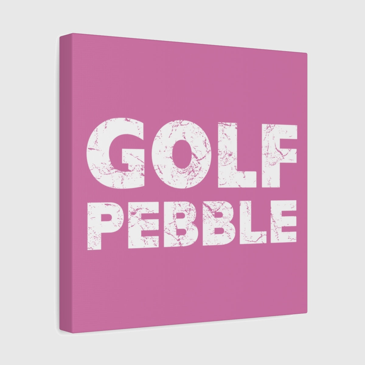 Golf Pebble - Canvas Wall Art - Light Pink - 12×12 - front