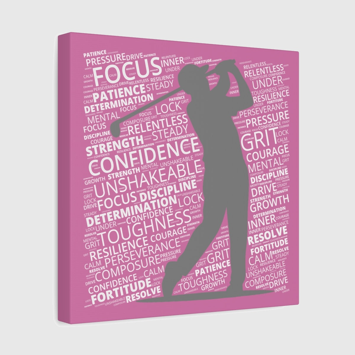 Unleash Your Mental Game (Male) - Canvas Wall Art - Light Pink - 12×12 - front