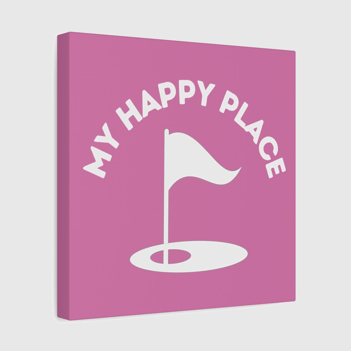 My Happy Place - Canvas Wall Art - Light Pink - 12×12 - front