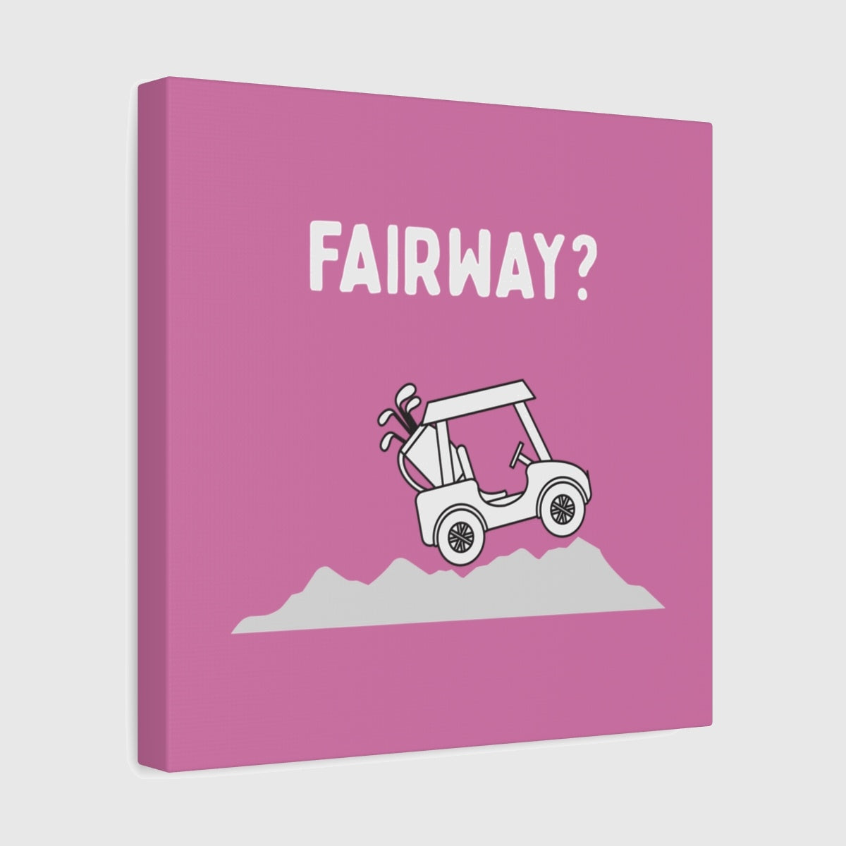 Fairway? - Canvas Wall Art - Light Pink - 12×12 - front