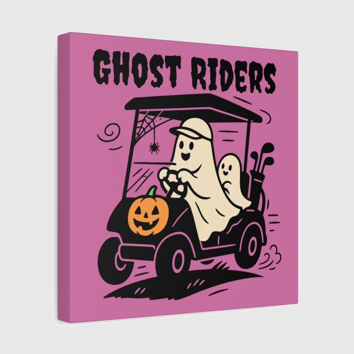 Ghost Riders - Canvas Wall Art - Light Pink - 12×12 - front