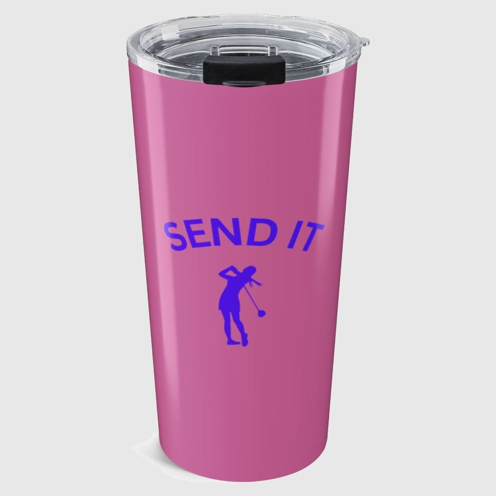 SEND IT (Female) - 20oz Tumbler in Light Pink