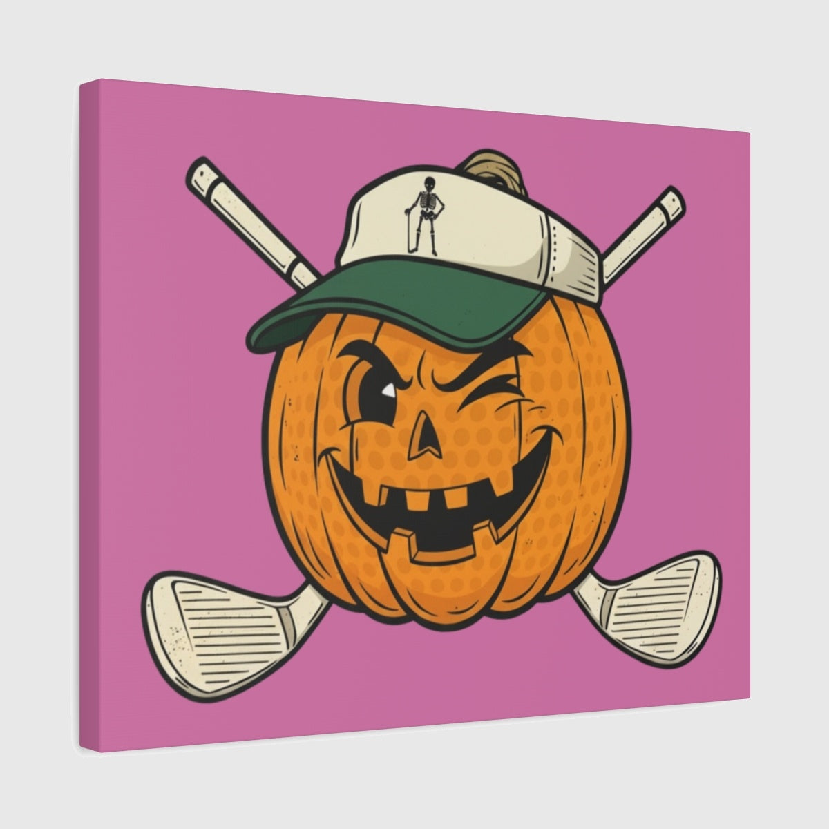 Golf or Gourd - Canvas Wall Art - Light Pink - 16×20 - front
