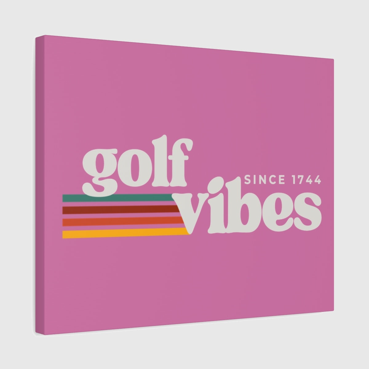 Golf Vibes - Canvas Wall Art - Light Pink - 16×20 - front