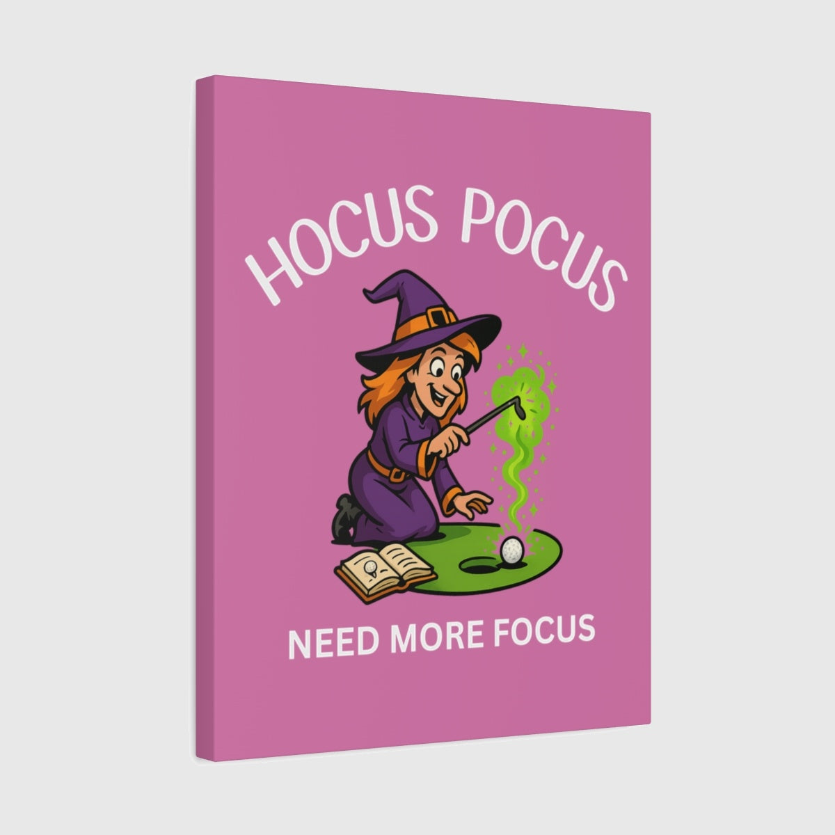 Hocus Pocus, Need More Focus - Canvas Wall Art - Light Pink - 16×20 - front