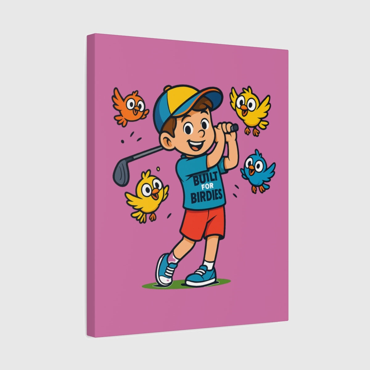 Built for Birdies - Canvas Wall Art - Light Pink - 16×20 - front