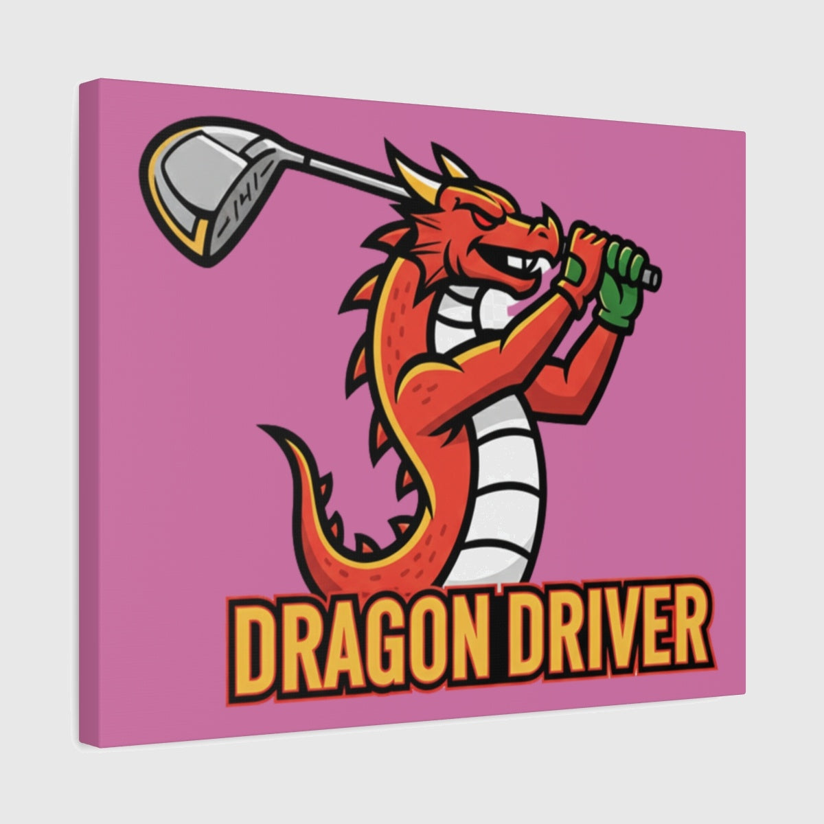 Dragon Driver - Canvas Wall Art - Light Pink - 16×20 - front