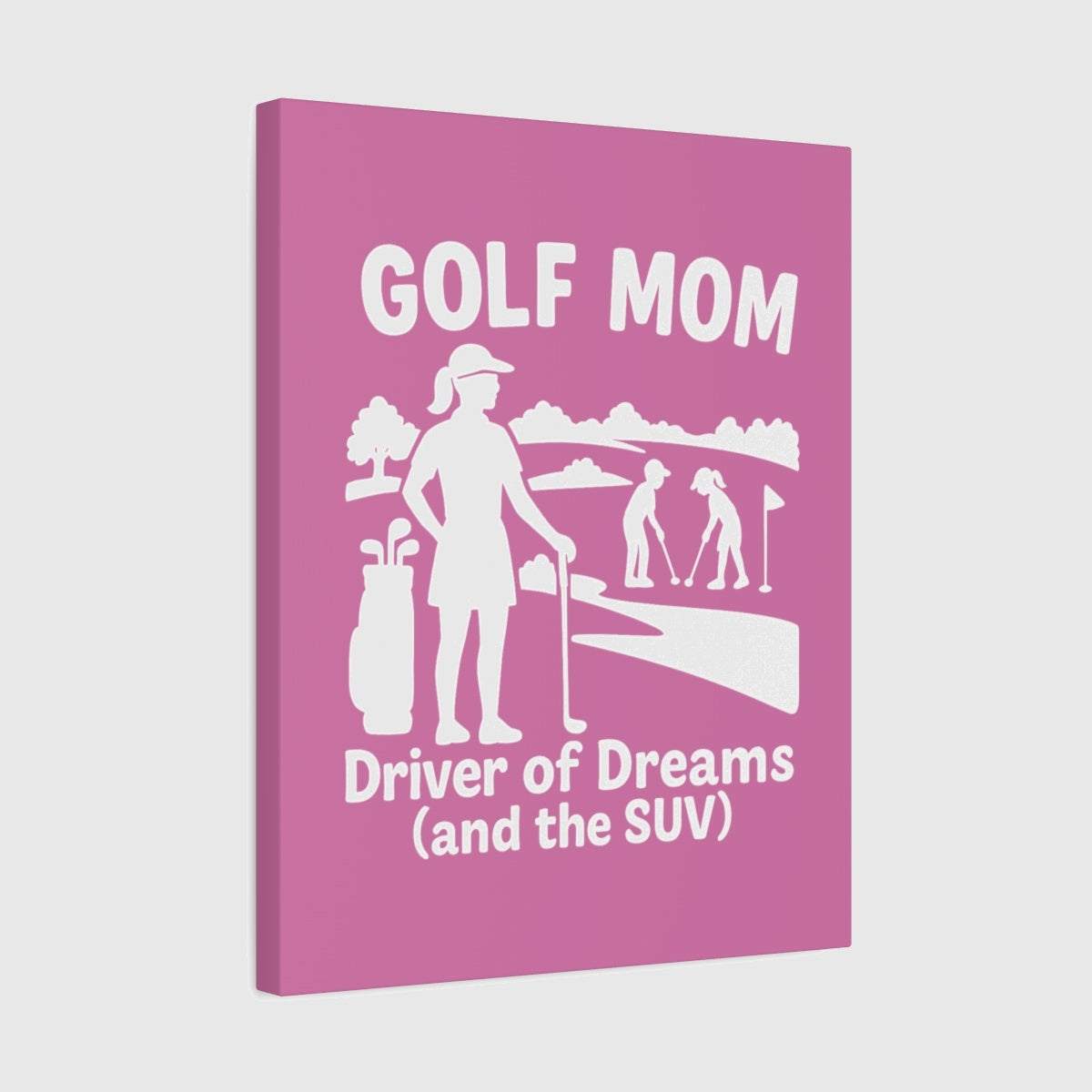 Golf Mom - Canvas Wall Art - Light Pink - 16×20 - front