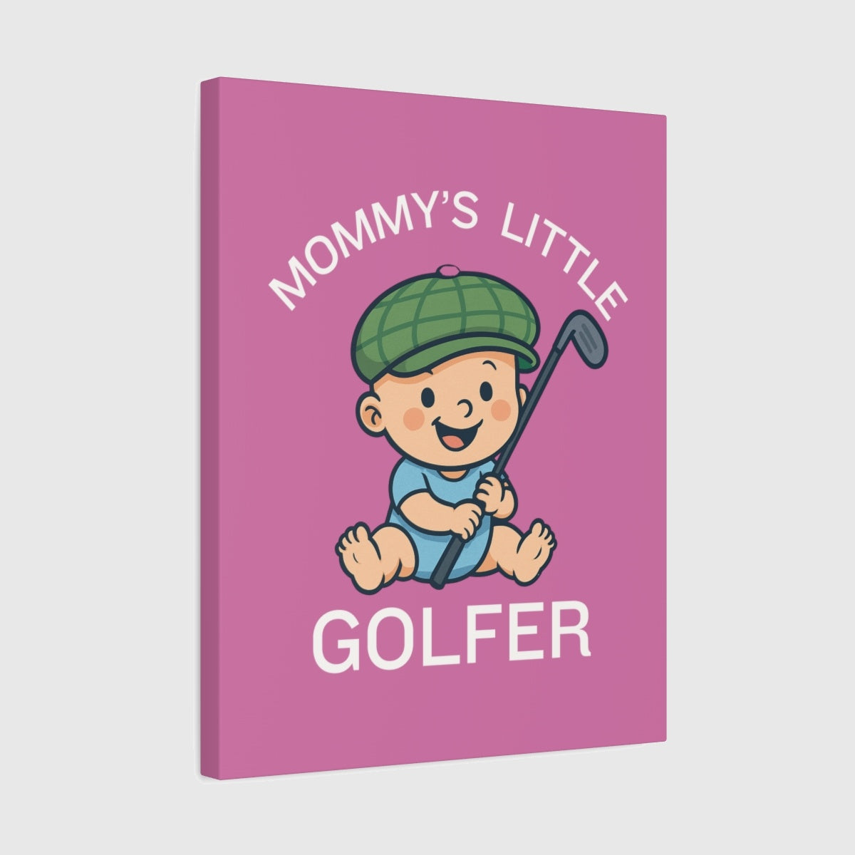 Mommy's Little Golfer - Canvas Wall Art - Light Pink - 16×20 - front