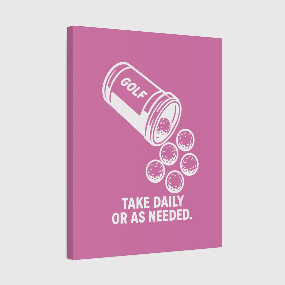 Golf Prescription - Canvas Wall Art - Light Pink - 16×20 - front