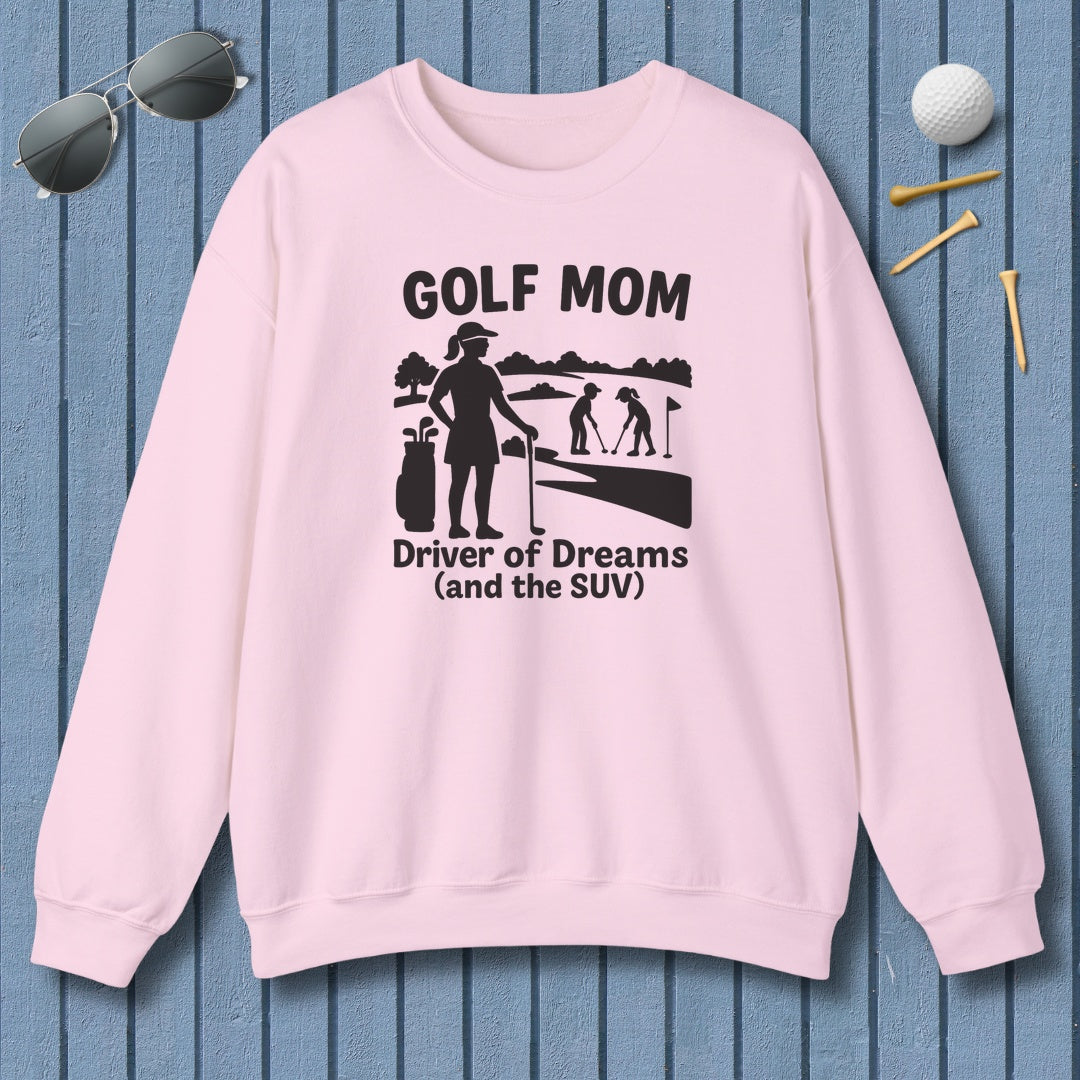 Golf Mom - Adult Golf Sweatshirt in Light Pink