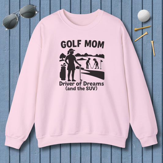 Golf Mom - Adult Golf Sweatshirt in Light Pink