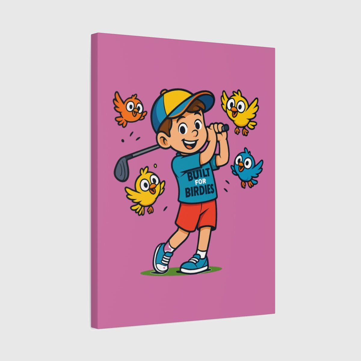 Built for Birdies - Canvas Wall Art - Light Pink - 18×24 - front