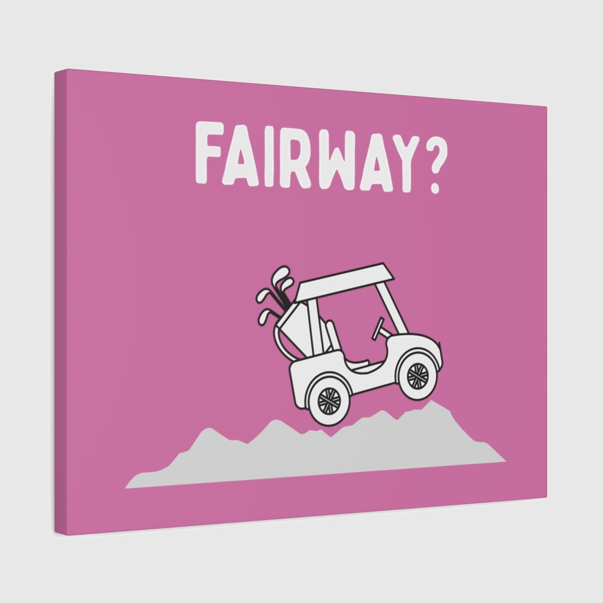 Fairway? - Canvas Wall Art - Light Pink - 18×24 - front