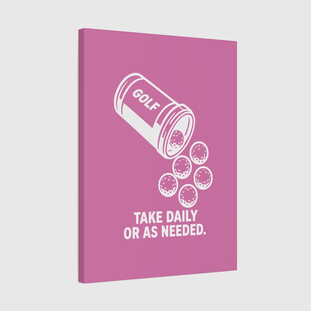 Golf Prescription - Canvas Wall Art - Light Pink - 18×24 - front