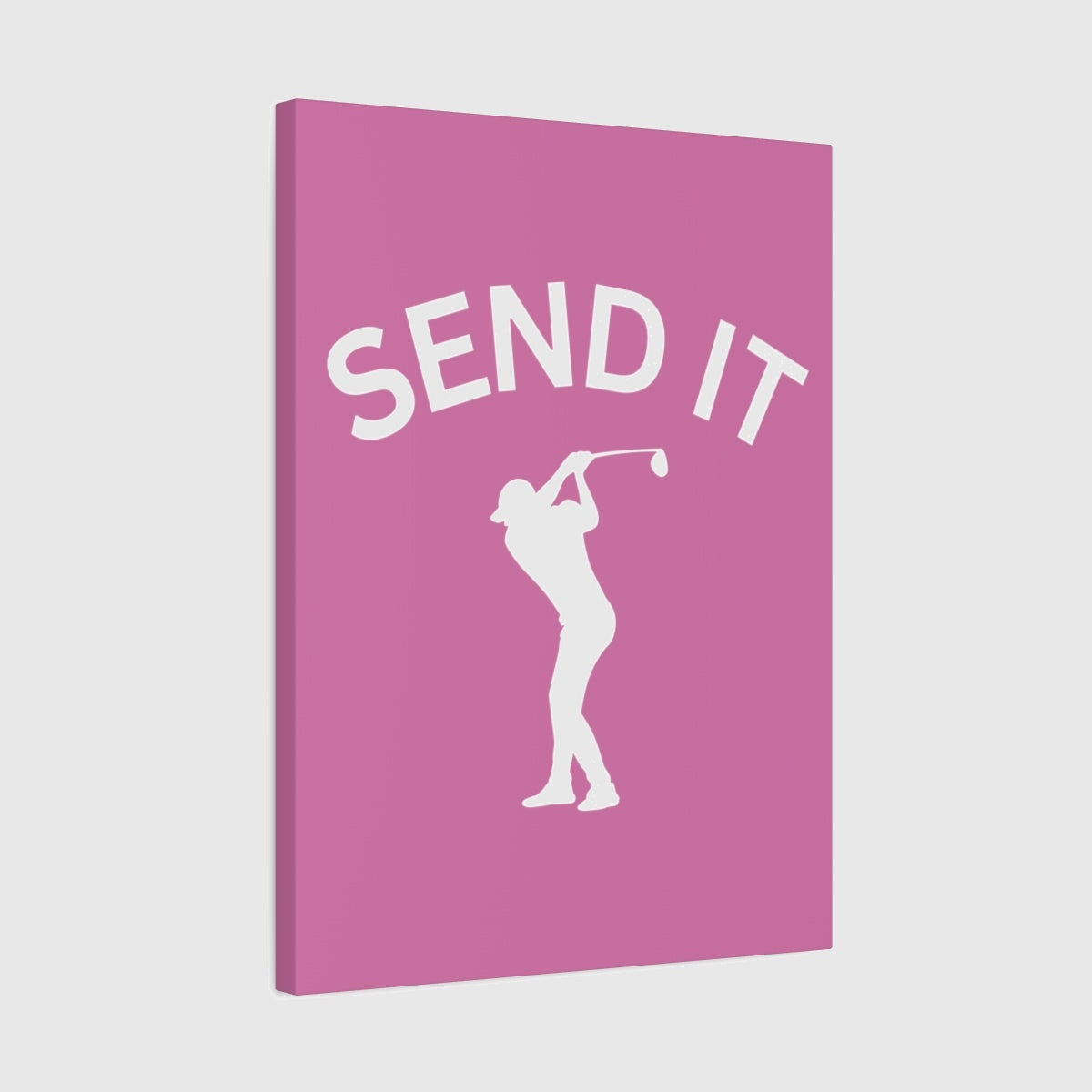 SEND IT (Male) - Canvas Wall Art - Light Pink - 18×24 - front