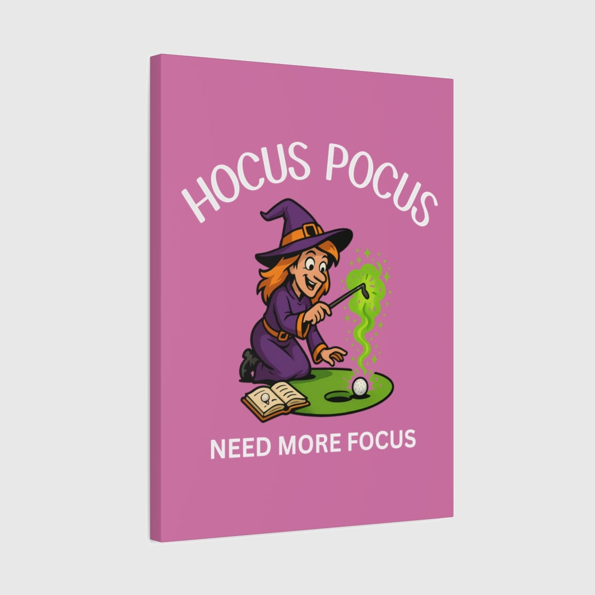 Hocus Pocus, Need More Focus - Canvas Wall Art - Light Pink - 18×24 - front