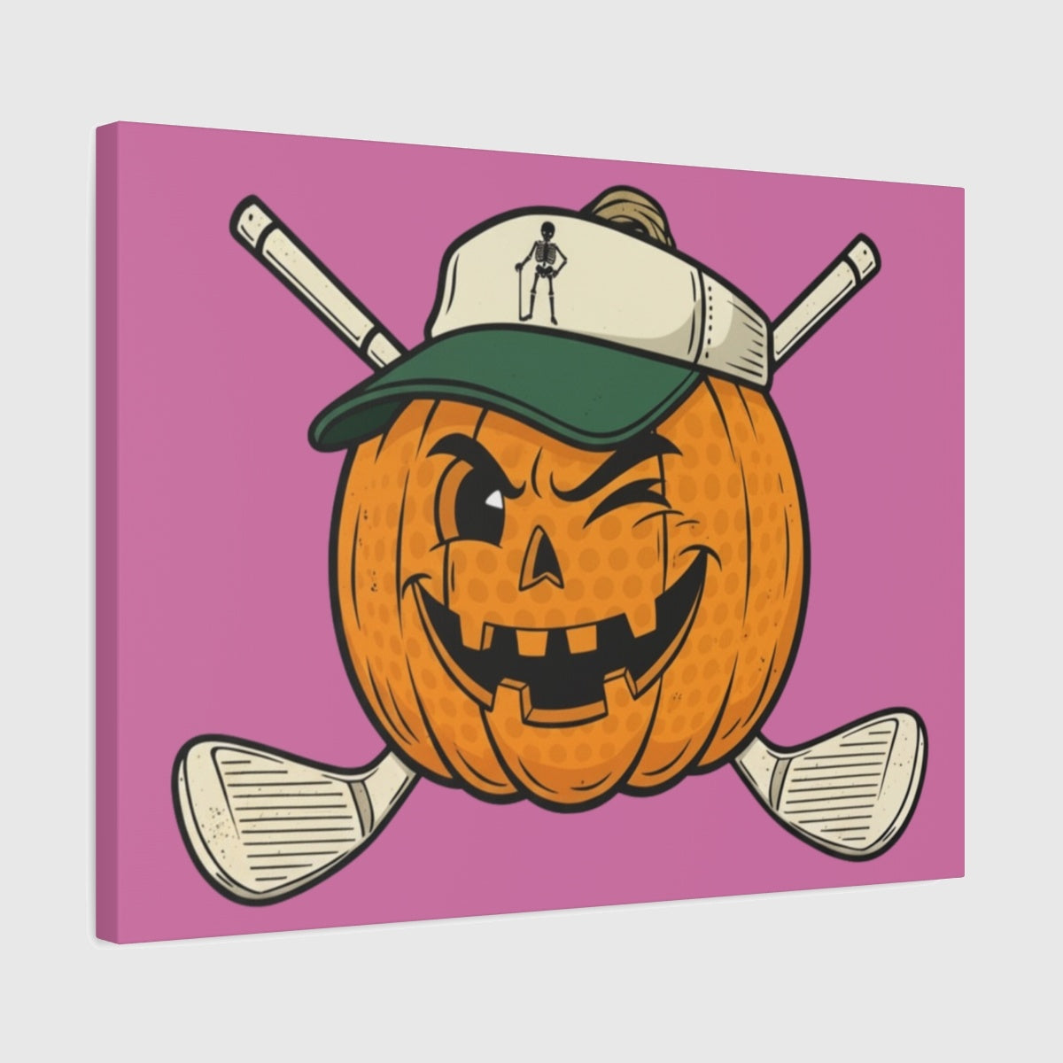 Golf or Gourd - Canvas Wall Art - Light Pink - 18×24 - front