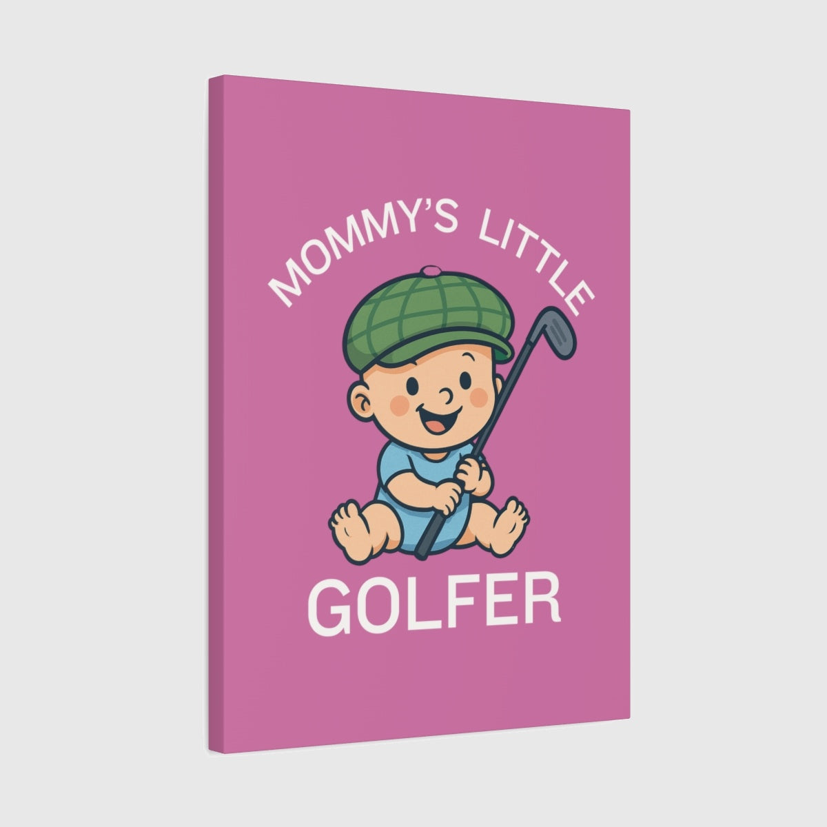 Mommy's Little Golfer - Canvas Wall Art - Light Pink - 18×24 - front