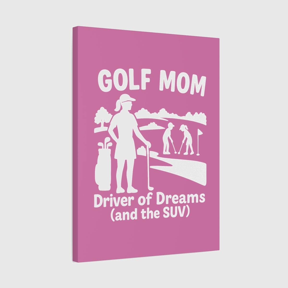 Golf Mom - Canvas Wall Art - Light Pink - 18×24 - front