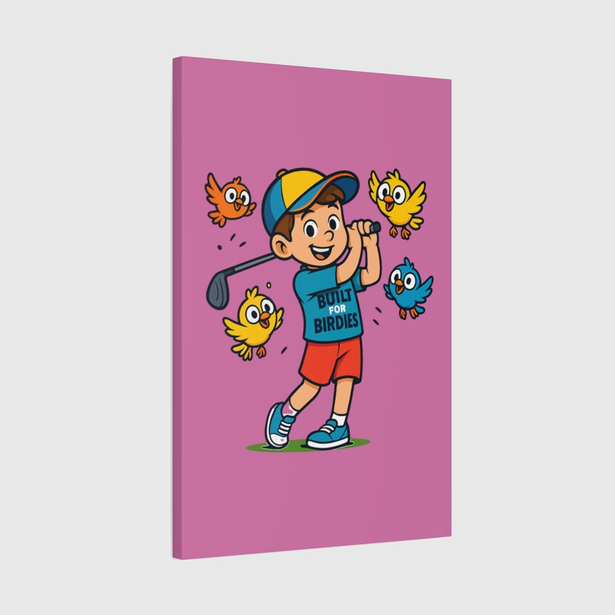 Built for Birdies - Canvas Wall Art - Light Pink - 20×30 - front