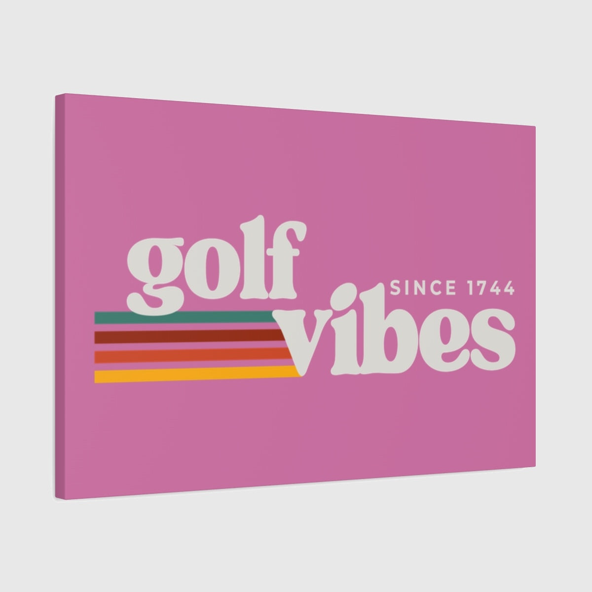 Golf Vibes - Canvas Wall Art - Light Pink - 20×30 - front