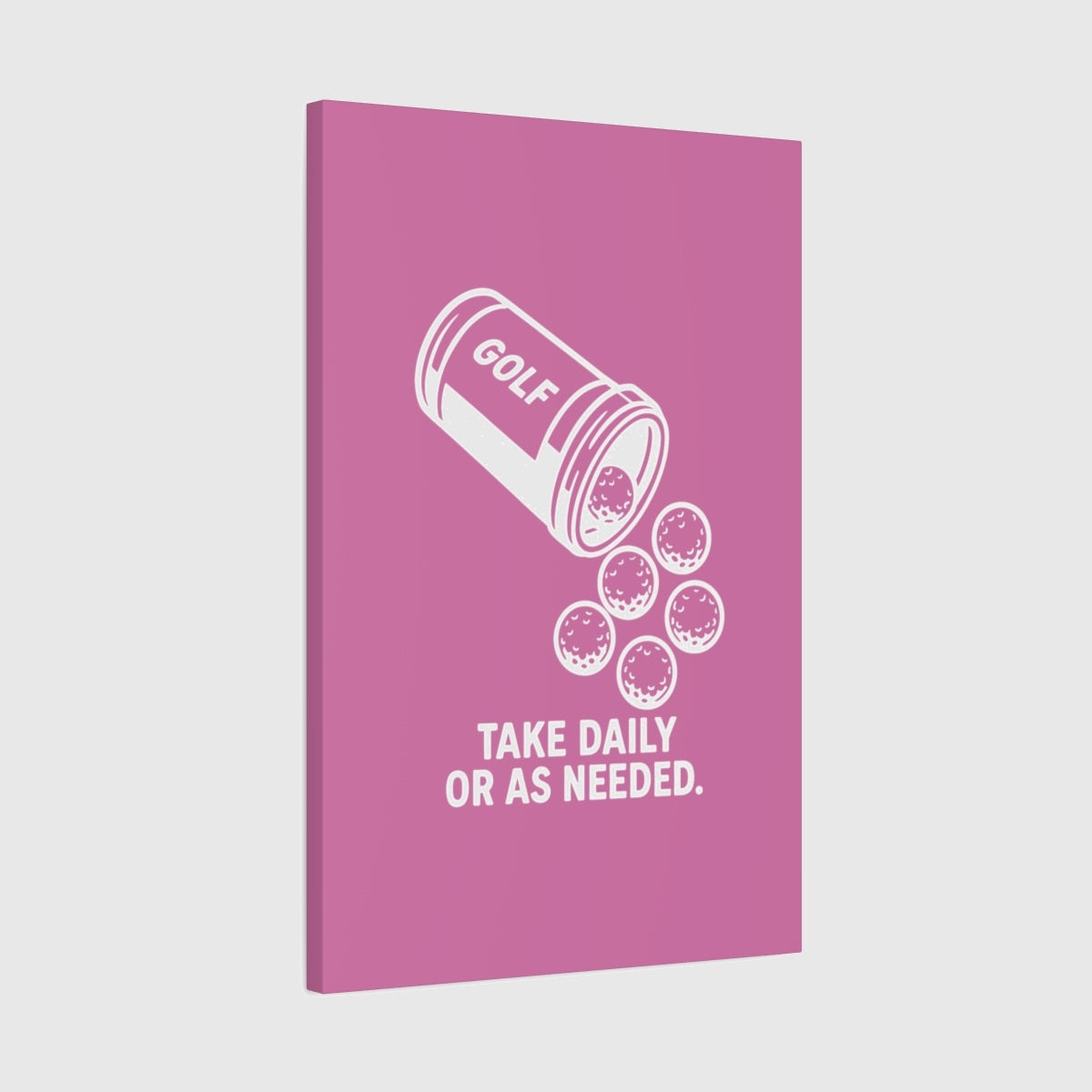 Golf Prescription - Canvas Wall Art - Light Pink - 20×30 - front