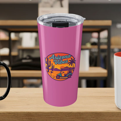 Golf Vibes - Arizona - Desert Edition Golf Destination - 20oz Tumbler in Light Pink