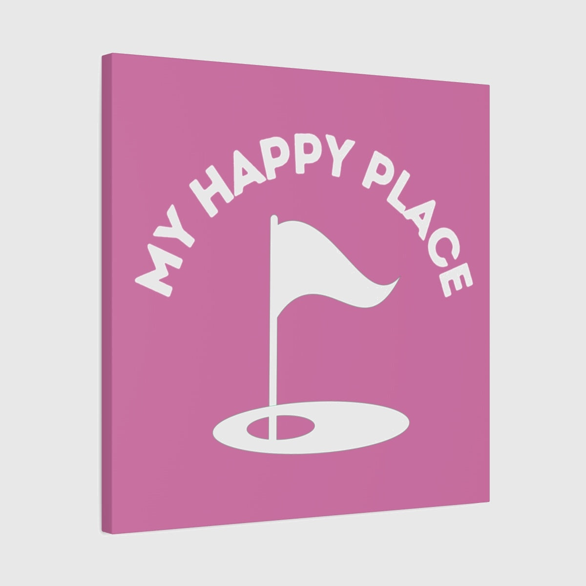 My Happy Place - Canvas Wall Art - Light Pink - 24×24 - front