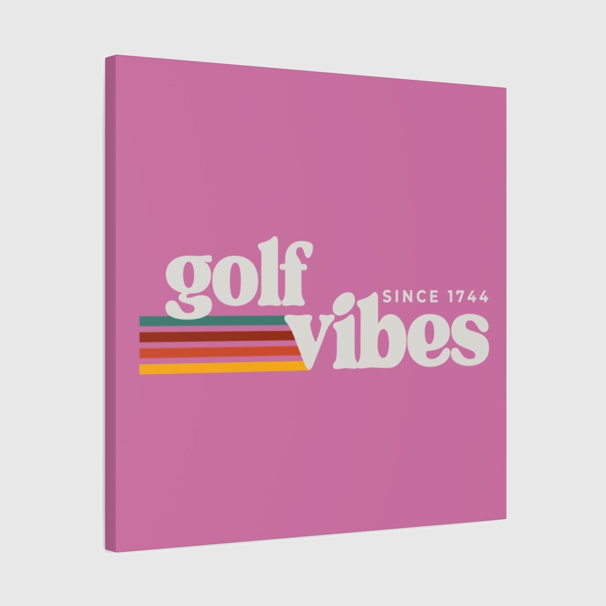 Golf Vibes - Canvas Wall Art - Light Pink - 24×24 - front