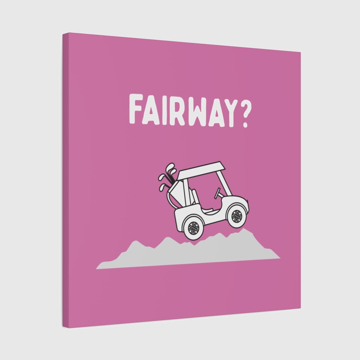 Fairway? - Canvas Wall Art - Light Pink - 24×24 - front