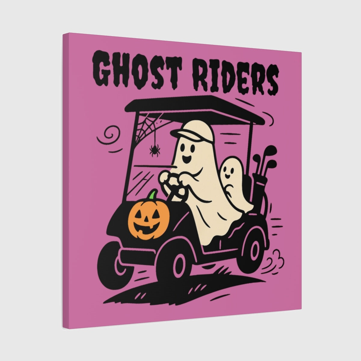 Ghost Riders - Canvas Wall Art - Light Pink - 24×24 - front